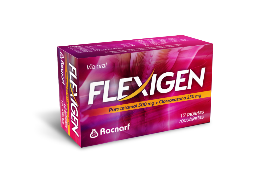 Flexigen, Paracetamol + Clorzoxazona - ROCNARF - Experiencia y Compromiso  en Medicamentos de Calidad