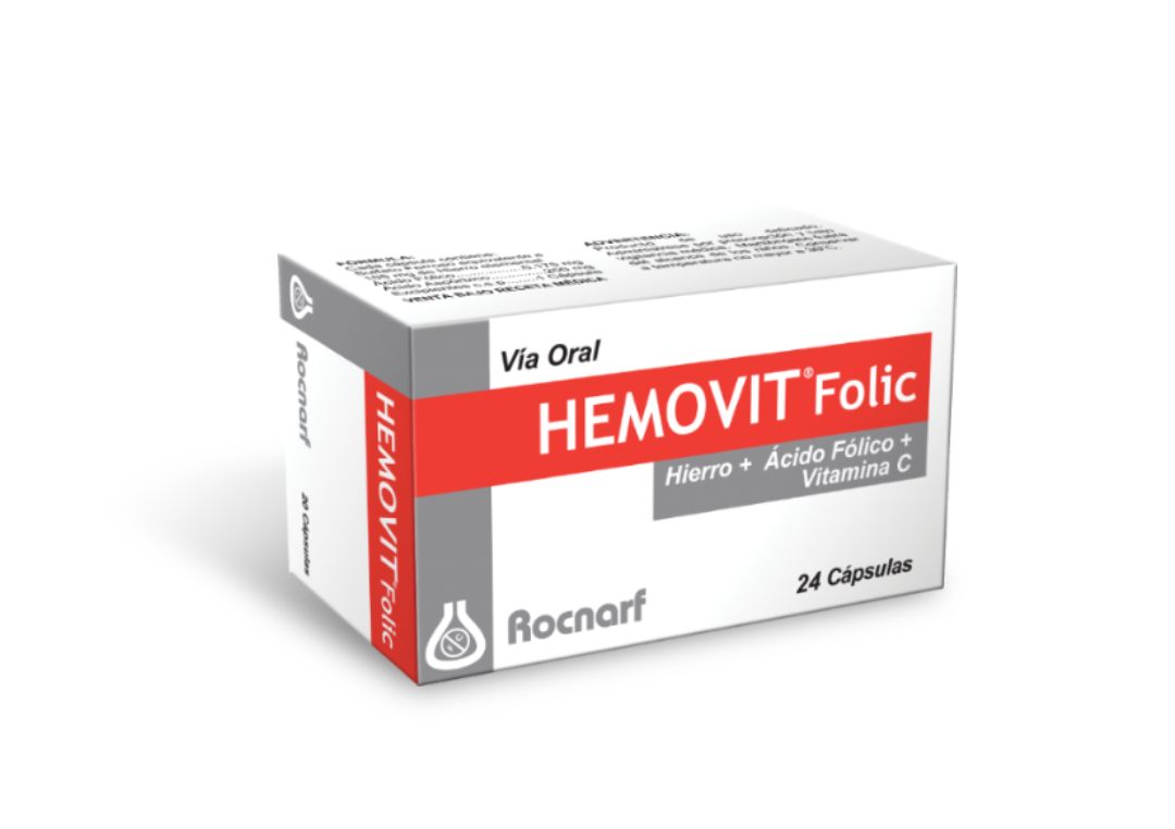 Presidente campeón intermitente Hemovit Folic - ROCNARF - Experiencia y Compromiso en Medicamentos de  Calidad